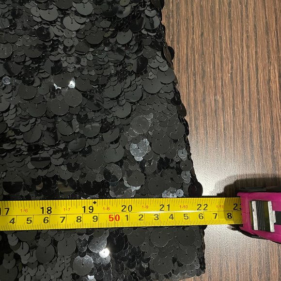 Vera Wang Lavender Label Black & Blue Sequins Silk Shift Dress - Picture 14 of 16